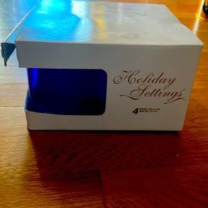 Blue coffee mugs